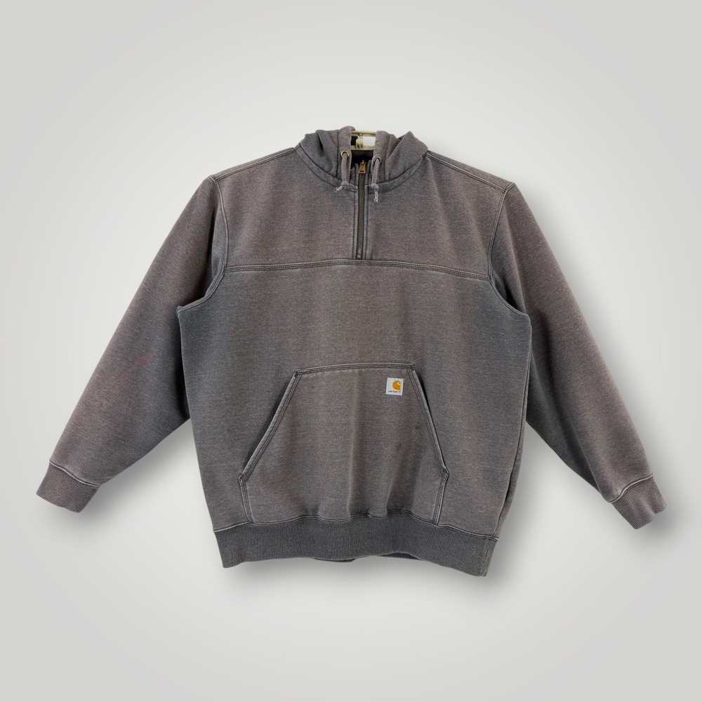Carhartt Paxton 100617 XL Rain Defender Original Fit 1/4 Zip Hoodie Gray